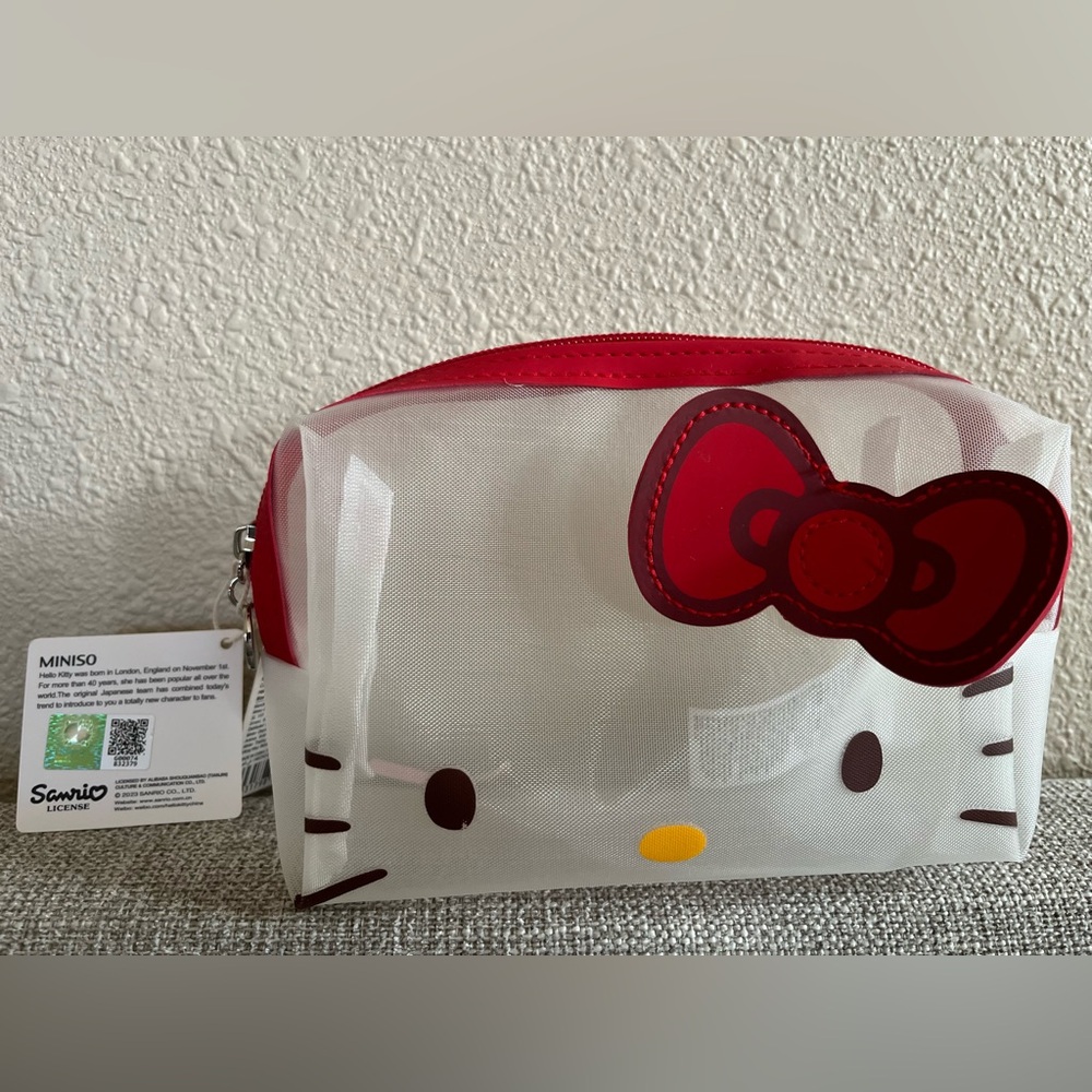 Hello Kitty Red and White Cosmetic Bag